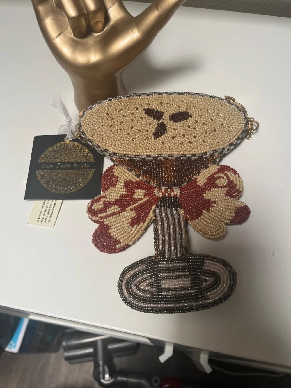 🍸 From India to You Espresso Martini Beaded Shoulder Bag – NWT